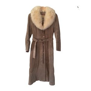 Leather Attic, 1970's Vintage Long Suede Coat, XS/S